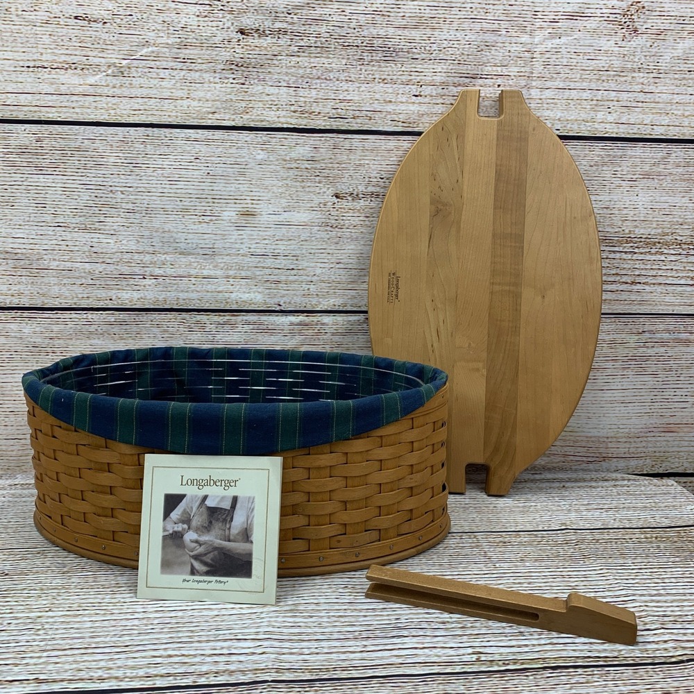 Longaberger Family Legacy Basket 2004‎ Collectors Club Liner Protector Lid Pin